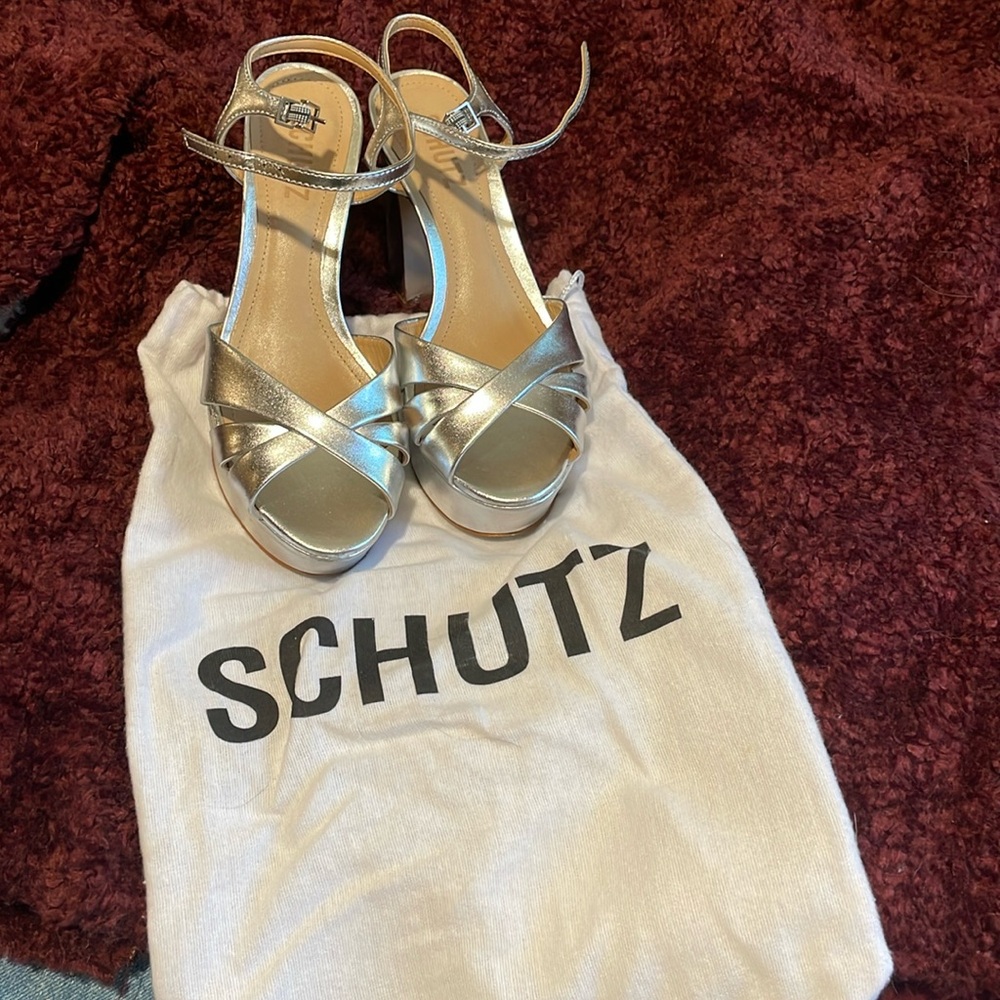 Schultz silver heels